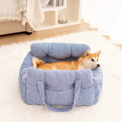 Travel Booster Car Seat – Cozy, Secure, and Stylish for Every Pet Adventure!